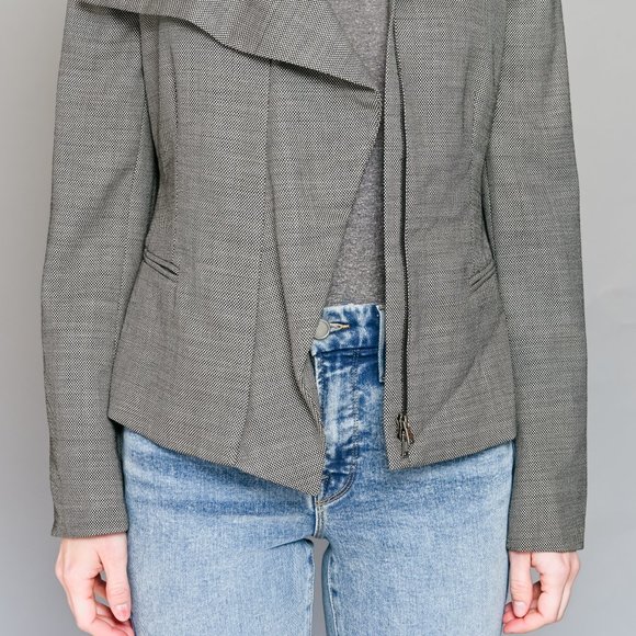 641. MAX MARA Virgin Wool Moto Blazer Jacket Sz 8 - Picture 3 of 7